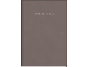 Ημερολόγιο ημερήσιο σκληρό TWF 2026 Athena 100 16.6x23.8cm Μόκα