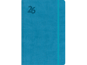 Ημερολόγιο TWF Feelings 4140 ημερήσιο 2026 εύκαμπτο ανάγλυφο εξώφυλλο με λάστιχο 12x17cm Γαλάζιο