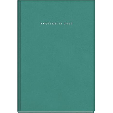 Ημερολόγιο ημερήσιο σκληρό TWF 2026 Athena 100 13,8x20.4cm Πετρόλ