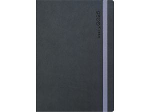 Ημερολόγιο εβδομαδιαίο Linardatos 2026 Flexy Weekly_A εύκαμπτο 360o δερματίνη με λάστιχο 14x21εκ Μαύρο 63183_A