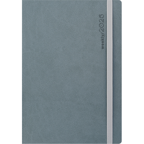 Ημερολόγιο εβδομαδιαίο Linardatos 2026 Flexy Weekly_D εύκαμπτο 360o δερματίνη με λάστιχο 14x21εκ Γαλάζιο 63183_D