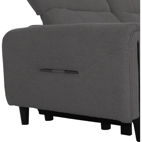 ΓΩΝΙΑΚΟΣ ΚΑΝΑΠΕΣ ΜΕ RECLINE ORACLE HM3290.01 ΓΚΡΙ ΥΦΑΣΜΑ 260x260x90(κάθισμα)x94Υεκ.