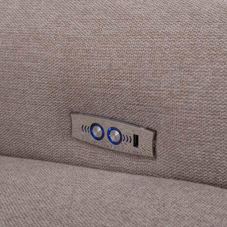 ΓΩΝΙΑΚΟΣ ΚΑΝΑΠΕΣ ΜΕ RECLINE ORACLE HM3290.02 ΜΠΕΖ ΥΦΑΣΜΑ 260x260x90(κάθισμα)x94Υεκ.