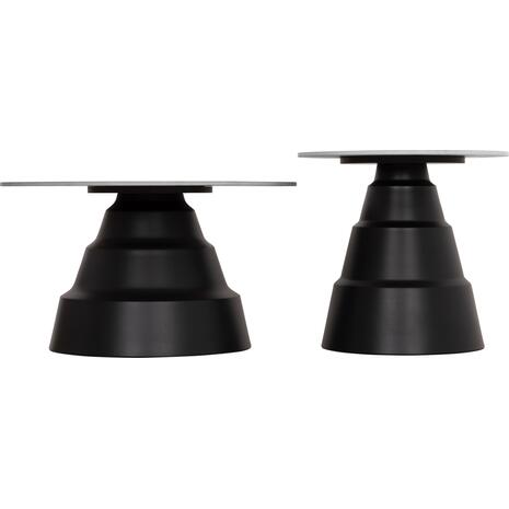 ΣΕΤ 2 ΤΡΑΠΕΖΙΑ ΣΑΛΟΝΙΟΥ LIDOX HM18306.02 SINTERED STONE TOP- SNOW WHITE ΧΡΩΜΑ Φ50 & Φ70