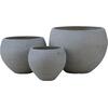 FLOWER POT-5  Set 3 τεμαχίων Cement Grey (Ε6304,S)