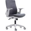 BF8950 Πολυθρόνα Γραφείου Άσπρο - Γκρι, Mesh Γκρι, Ύφασμα Γκρι (ΕΟ529,30)