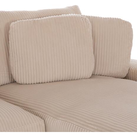 ΚΑΝΑΠΕΣ ΔΕΞΙΑ ΓΩΝΙΑ CRANFIELD HM3287.02R ΜΠΕΖ ΡΙΓΕ ΥΦΑΣΜΑ 315x167(γωνία)x67Υεκ.