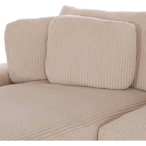 ΚΑΝΑΠΕΣ ΑΡΙΣΤΕΡΗ ΓΩΝΙΑ CRANFIELD HM3287.02L ΜΠΕΖ ΡΙΓΕ ΥΦΑΣΜΑ 315x167(γωνία)x67Υεκ.