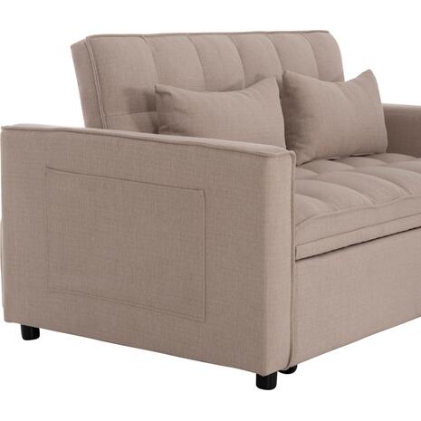 ΚΑΝΑΠΕΣ ΚΡΕΒΑΤΙ 2-ΘΕΣΙΟΣ BORG HM3289.03 ΜΠΕΖ ΥΦΑΣΜΑ 140x100x80Υεκ