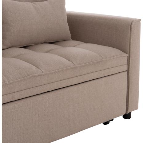 ΚΑΝΑΠΕΣ ΚΡΕΒΑΤΙ 2-ΘΕΣΙΟΣ BORG HM3289.03 ΜΠΕΖ ΥΦΑΣΜΑ 140x100x80Υεκ