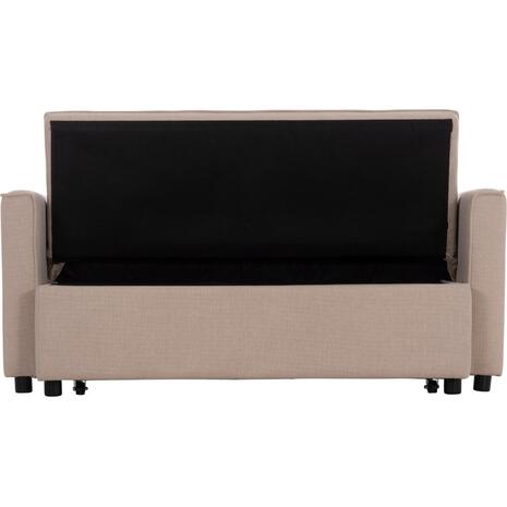 ΚΑΝΑΠΕΣ ΚΡΕΒΑΤΙ 2-ΘΕΣΙΟΣ BORG HM3289.03 ΜΠΕΖ ΥΦΑΣΜΑ 140x100x80Υεκ