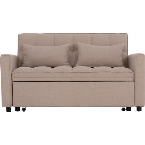 ΚΑΝΑΠΕΣ ΚΡΕΒΑΤΙ 2-ΘΕΣΙΟΣ BORG HM3289.03 ΜΠΕΖ ΥΦΑΣΜΑ 140x100x80Υεκ