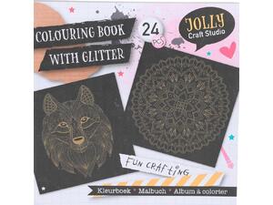 Βιβλίο ζωγραφικής με glitter με 24 σελίδες 21x21x0,5εκ.