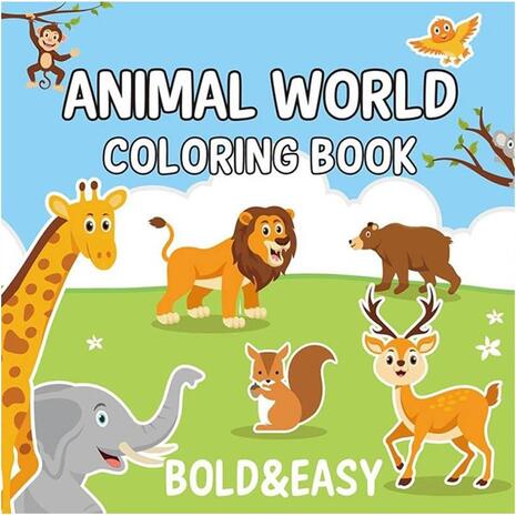 Βιβλία χρωματισμού Colouring book "Ζωάκια" 21x21εκ., 44 φύλλα (36251)