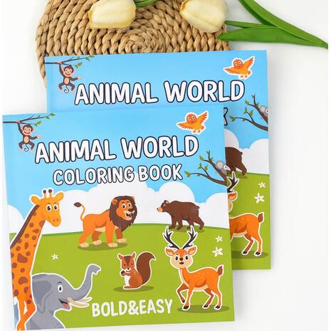 Βιβλία χρωματισμού Colouring book "Ζωάκια" 21x21εκ., 44 φύλλα (36251)