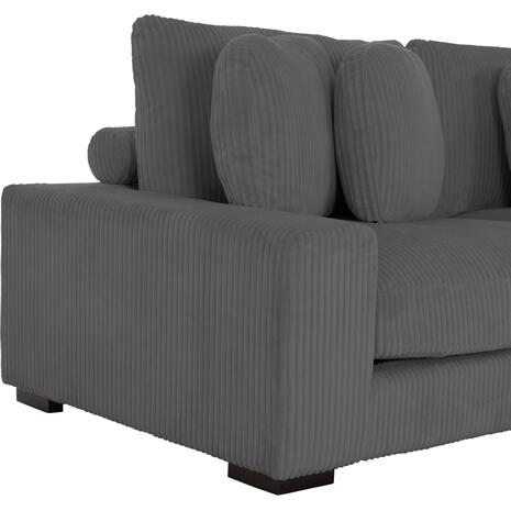 ΚΑΝΑΠΕΣ ΔΕΞΙΑ ΓΩΝΙΑ CRANFIELD HM3287.01R ΓΚΡΙ ΡΙΓΕ ΥΦΑΣΜΑ 315x167(γωνία)x67Υεκ.