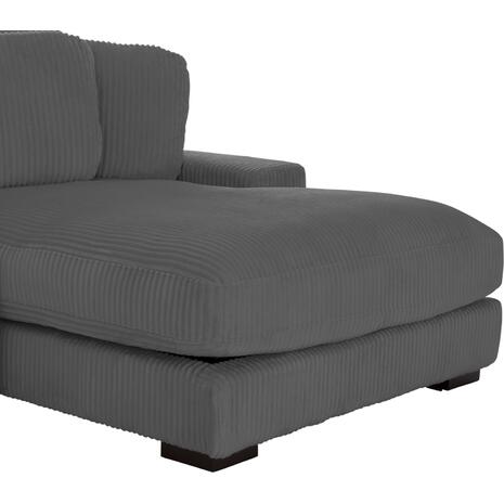 ΚΑΝΑΠΕΣ ΔΕΞΙΑ ΓΩΝΙΑ CRANFIELD HM3287.01R ΓΚΡΙ ΡΙΓΕ ΥΦΑΣΜΑ 315x167(γωνία)x67Υεκ.