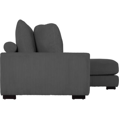 ΚΑΝΑΠΕΣ ΔΕΞΙΑ ΓΩΝΙΑ CRANFIELD HM3287.01R ΓΚΡΙ ΡΙΓΕ ΥΦΑΣΜΑ 315x167(γωνία)x67Υεκ.