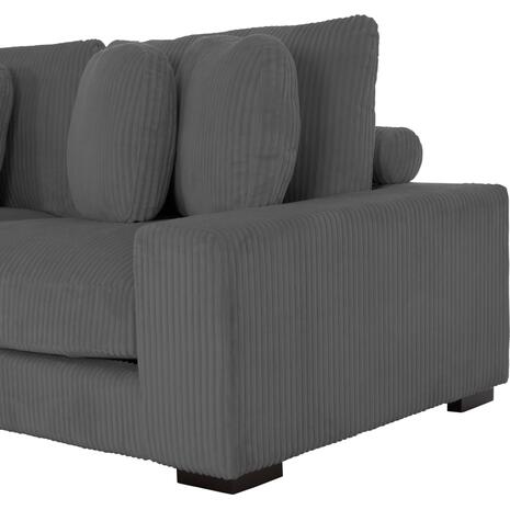 ΚΑΝΑΠΕΣ ΑΡΙΣΤΕΡΗ ΓΩΝΙΑ CRANFIELD HM3287.01L ΓΚΡΙ ΡΙΓΕ ΥΦΑΣΜΑ 315x167(γωνία)x67Υεκ.