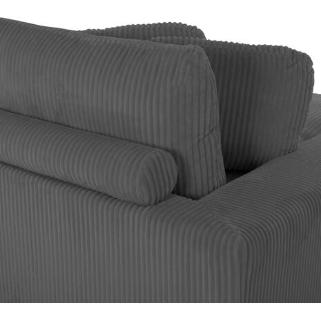 ΚΑΝΑΠΕΣ ΑΡΙΣΤΕΡΗ ΓΩΝΙΑ CRANFIELD HM3287.01L ΓΚΡΙ ΡΙΓΕ ΥΦΑΣΜΑ 315x167(γωνία)x67Υεκ.