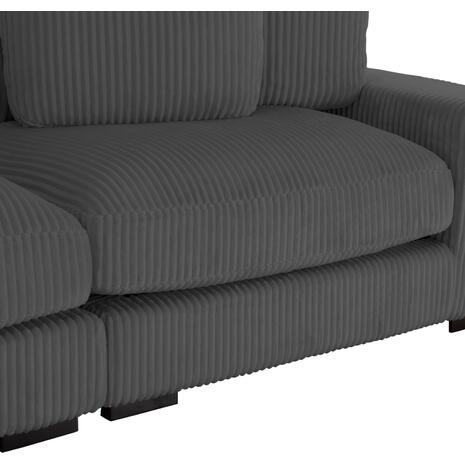 ΚΑΝΑΠΕΣ ΑΡΙΣΤΕΡΗ ΓΩΝΙΑ CRANFIELD HM3287.01L ΓΚΡΙ ΡΙΓΕ ΥΦΑΣΜΑ 315x167(γωνία)x67Υεκ.