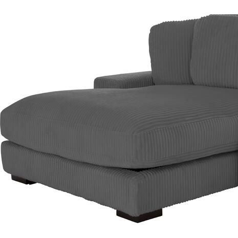 ΚΑΝΑΠΕΣ ΑΡΙΣΤΕΡΗ ΓΩΝΙΑ CRANFIELD HM3287.01L ΓΚΡΙ ΡΙΓΕ ΥΦΑΣΜΑ 315x167(γωνία)x67Υεκ.