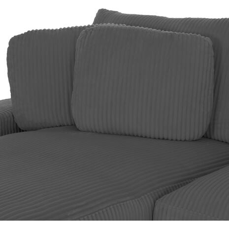 ΚΑΝΑΠΕΣ ΑΡΙΣΤΕΡΗ ΓΩΝΙΑ CRANFIELD HM3287.01L ΓΚΡΙ ΡΙΓΕ ΥΦΑΣΜΑ 315x167(γωνία)x67Υεκ.