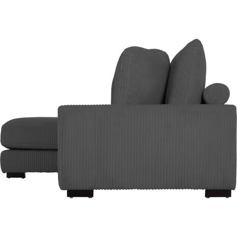 ΚΑΝΑΠΕΣ ΑΡΙΣΤΕΡΗ ΓΩΝΙΑ CRANFIELD HM3287.01L ΓΚΡΙ ΡΙΓΕ ΥΦΑΣΜΑ 315x167(γωνία)x67Υεκ.