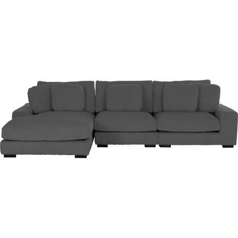 ΚΑΝΑΠΕΣ ΑΡΙΣΤΕΡΗ ΓΩΝΙΑ CRANFIELD HM3287.01L ΓΚΡΙ ΡΙΓΕ ΥΦΑΣΜΑ 315x167(γωνία)x67Υεκ.