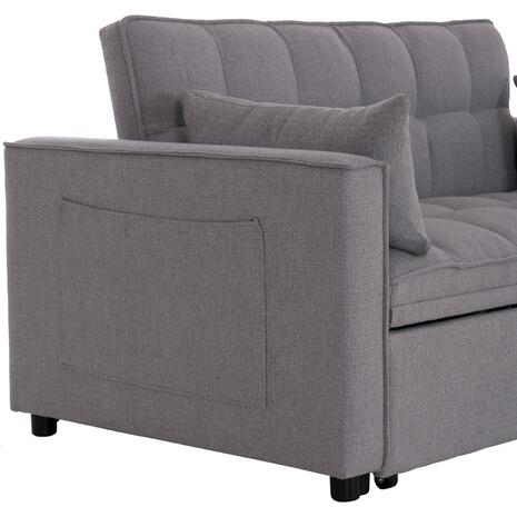 ΚΑΝΑΠΕΣ ΚΡΕΒΑΤΙ 2-ΘΕΣΙΟΣ BORG HM3289.11 ΓΚΡΙ ΥΦΑΣΜΑ 140x75x89Υεκ