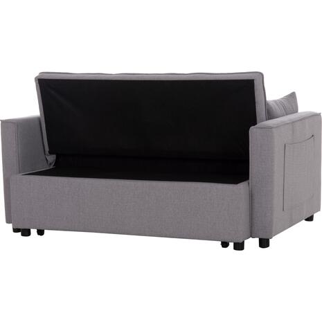 ΚΑΝΑΠΕΣ ΚΡΕΒΑΤΙ 2-ΘΕΣΙΟΣ BORG HM3289.11 ΓΚΡΙ ΥΦΑΣΜΑ 140x75x89Υεκ