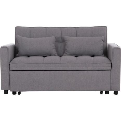 ΚΑΝΑΠΕΣ ΚΡΕΒΑΤΙ 2-ΘΕΣΙΟΣ BORG HM3289.11 ΓΚΡΙ ΥΦΑΣΜΑ 140x75x89Υεκ