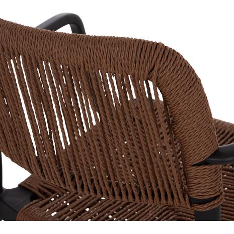 ΠΟΛΥΘΡΟΝΑ ΕΞ.ΧΩΡΟΥ STRIDER HM6391.02 ΜΑΥΡΟ ΠΟΛΥΠΡΟΠΥΛΕΝΙΟ--ΚΑΦΕ ΣΧΟΙΝΙ 57x53x80Υεκ. (σετ 5 τεμαχίων)