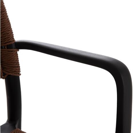 ΠΟΛΥΘΡΟΝΑ ΕΞ.ΧΩΡΟΥ STRIDER HM6391.02 ΜΑΥΡΟ ΠΟΛΥΠΡΟΠΥΛΕΝΙΟ--ΚΑΦΕ ΣΧΟΙΝΙ 57x53x80Υεκ. (σετ 5 τεμαχίων)