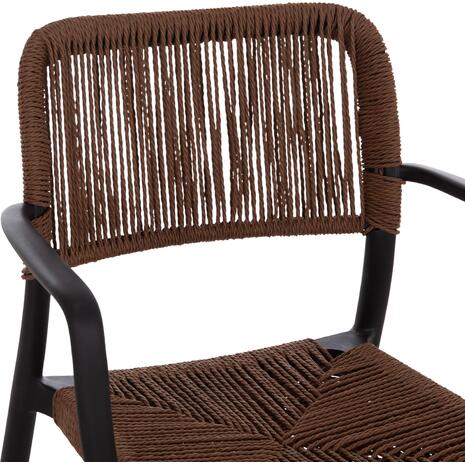 ΠΟΛΥΘΡΟΝΑ ΕΞ.ΧΩΡΟΥ STRIDER HM6391.02 ΜΑΥΡΟ ΠΟΛΥΠΡΟΠΥΛΕΝΙΟ--ΚΑΦΕ ΣΧΟΙΝΙ 57x53x80Υεκ. (σετ 5 τεμαχίων)