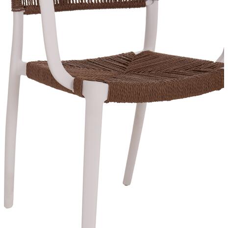 ΠΟΛΥΘΡΟΝΑ ΕΞ.ΧΩΡΟΥ STRIDER HM6391.01 ΛΕΥΚΟ ΠΟΛΥΠΡΟΠΥΛΕΝΙΟ--ΚΑΦΕ ΣΧΟΙΝΙ 57x53x80Υεκ. (σετ 5 τεμαχίων)