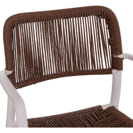 ΠΟΛΥΘΡΟΝΑ ΕΞ.ΧΩΡΟΥ STRIDER HM6391.01 ΛΕΥΚΟ ΠΟΛΥΠΡΟΠΥΛΕΝΙΟ--ΚΑΦΕ ΣΧΟΙΝΙ 57x53x80Υεκ. (σετ 5 τεμαχίων)