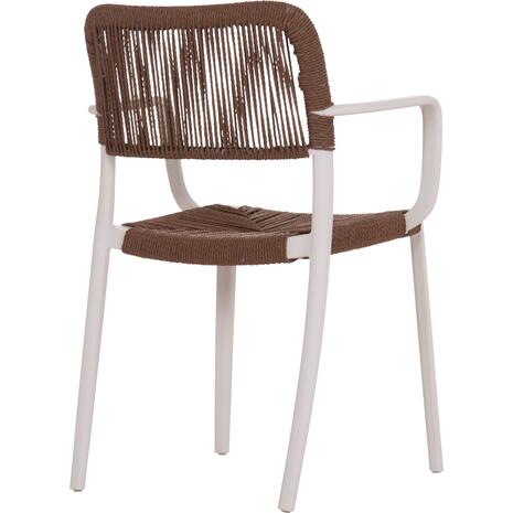 ΠΟΛΥΘΡΟΝΑ ΕΞ.ΧΩΡΟΥ STRIDER HM6391.01 ΛΕΥΚΟ ΠΟΛΥΠΡΟΠΥΛΕΝΙΟ--ΚΑΦΕ ΣΧΟΙΝΙ 57x53x80Υεκ. (σετ 5 τεμαχίων)