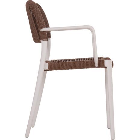 ΠΟΛΥΘΡΟΝΑ ΕΞ.ΧΩΡΟΥ STRIDER HM6391.01 ΛΕΥΚΟ ΠΟΛΥΠΡΟΠΥΛΕΝΙΟ--ΚΑΦΕ ΣΧΟΙΝΙ 57x53x80Υεκ. (σετ 5 τεμαχίων)