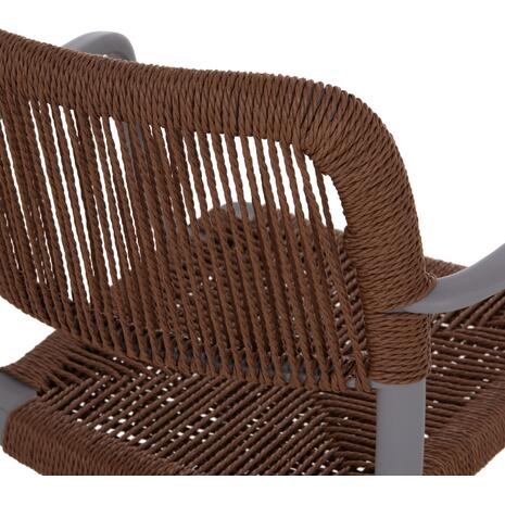 ΠΟΛΥΘΡΟΝΑ ΕΞ.ΧΩΡΟΥ STRIDER HM6391.03 ΓΚΡΙ ΠΟΛΥΠΡΟΠΥΛΕΝΙΟ--ΚΑΦΕ ΣΧΟΙΝΙ 57x53x80Υεκ. (σετ 5 τεμαχίων)