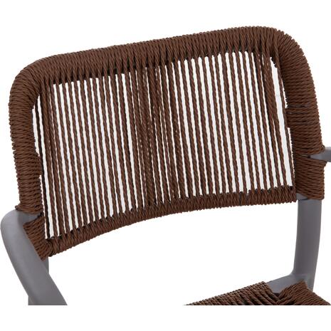 ΠΟΛΥΘΡΟΝΑ ΕΞ.ΧΩΡΟΥ STRIDER HM6391.03 ΓΚΡΙ ΠΟΛΥΠΡΟΠΥΛΕΝΙΟ--ΚΑΦΕ ΣΧΟΙΝΙ 57x53x80Υεκ. (σετ 5 τεμαχίων)