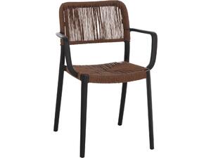 ΠΟΛΥΘΡΟΝΑ ΕΞ.ΧΩΡΟΥ STRIDER HM6391.02 ΜΑΥΡΟ ΠΟΛΥΠΡΟΠΥΛΕΝΙΟ--ΚΑΦΕ ΣΧΟΙΝΙ 57x53x80Υεκ. (σετ 5 τεμαχίων)