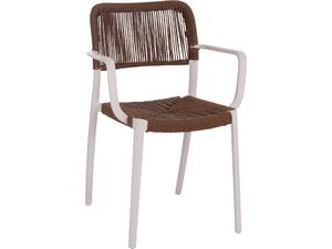 ΠΟΛΥΘΡΟΝΑ ΕΞ.ΧΩΡΟΥ STRIDER HM6391.01 ΛΕΥΚΟ ΠΟΛΥΠΡΟΠΥΛΕΝΙΟ--ΚΑΦΕ ΣΧΟΙΝΙ 57x53x80Υεκ. (σετ 5 τεμαχίων)