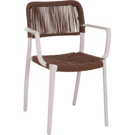 ΠΟΛΥΘΡΟΝΑ ΕΞ.ΧΩΡΟΥ STRIDER HM6391.01 ΛΕΥΚΟ ΠΟΛΥΠΡΟΠΥΛΕΝΙΟ--ΚΑΦΕ ΣΧΟΙΝΙ 57x53x80Υεκ. (σετ 5 τεμαχίων)