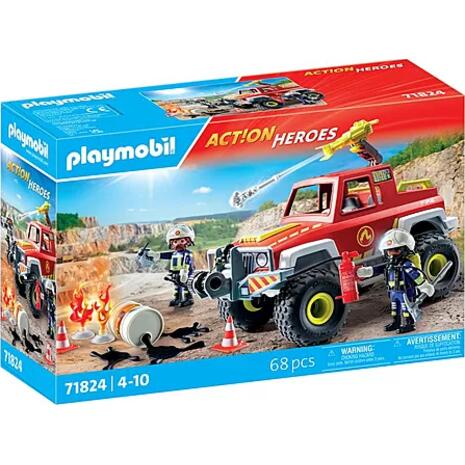 Playmobil Action Heroes Πυροσβεστικό Όχημα 4x4 (71824)