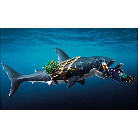 Playmobil Pirates Πειρατές Πειρατής Με Γιγαντιαίο Καρχαρία (71793)