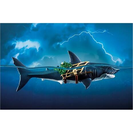 Playmobil Pirates Πειρατές Πειρατής Με Γιγαντιαίο Καρχαρία (71793)