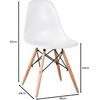 ART Wood Καρέκλα Τραπεζαρίας – Κουζίνας, Πόδια Οξιά, Κάθισμα PP Άσπρο - Πλήρως K/D (σετ 4 τεμαχίων) (ΕΜ123,1KD)