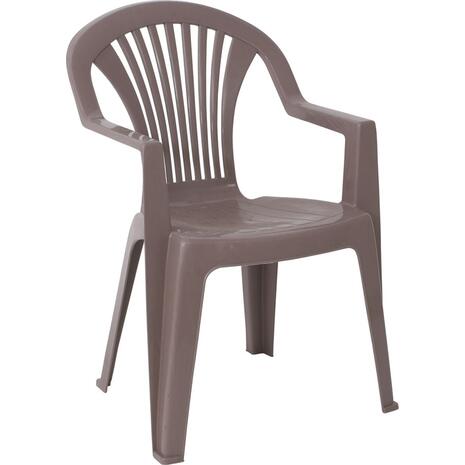 LIDO Πολυθρόνα Τραπεζαρίας Κήπου - Βεράντας Στοιβαζόμενη, PP Απόχρωση Tortora (Ε327,4)