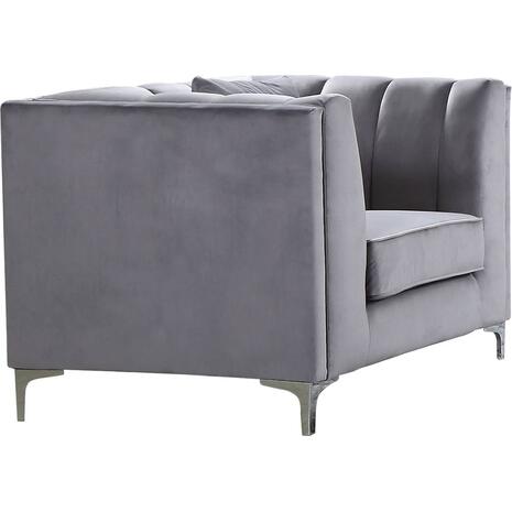 PARSON Πολυθρόνα Σαλονιού - Καθιστικού, Ύφασμα Velure Απόχρωση Σκούρο Γκρι (Ε9636,12)